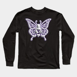 Wolf and butterfly 3d super soft blend drawing cute cool colorful Long Sleeve T-Shirt